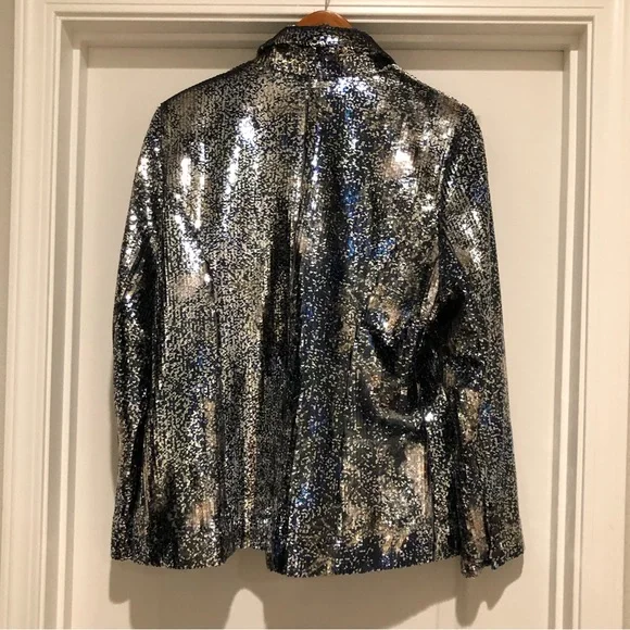 L'AGENCE Kenzie Sequin Double Breasted Blazer - Picture 7 of 12